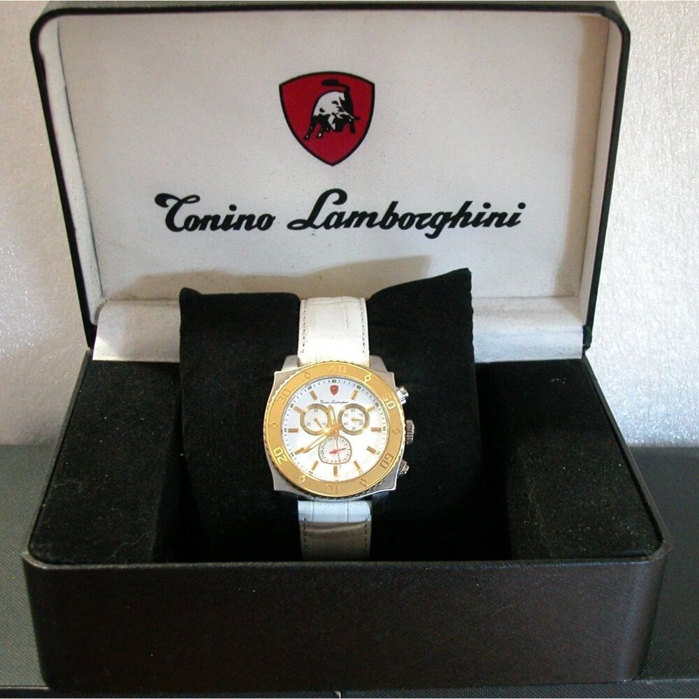 Watch Tonino Lamborghini model EN040L 311White with gold accents